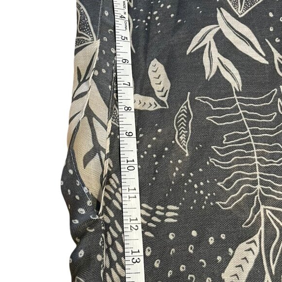 BB Collection Kimono Bathing Suit Cover Up Leaves Gray White Womens One Size O/S - Picture 12 of 12